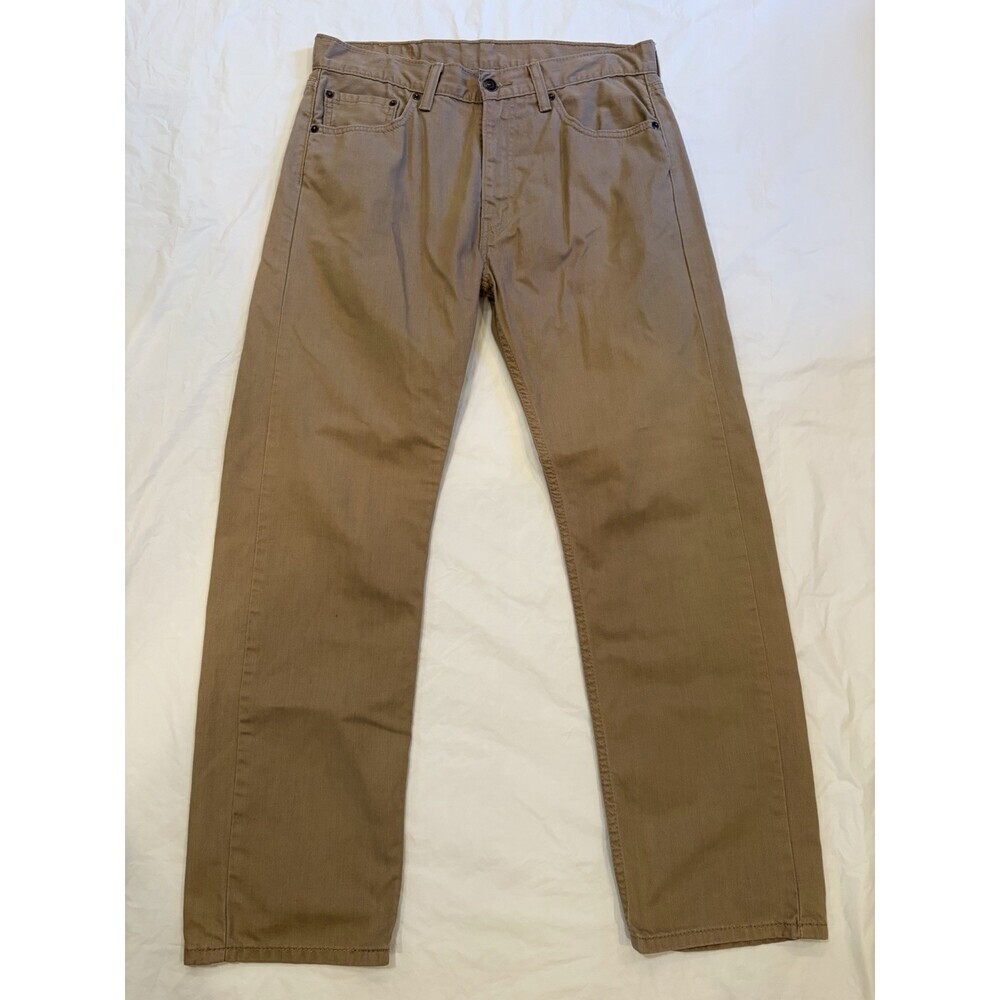 Levi's 505 Jeans Men's 33x30 Tan Straight 100% Cotton